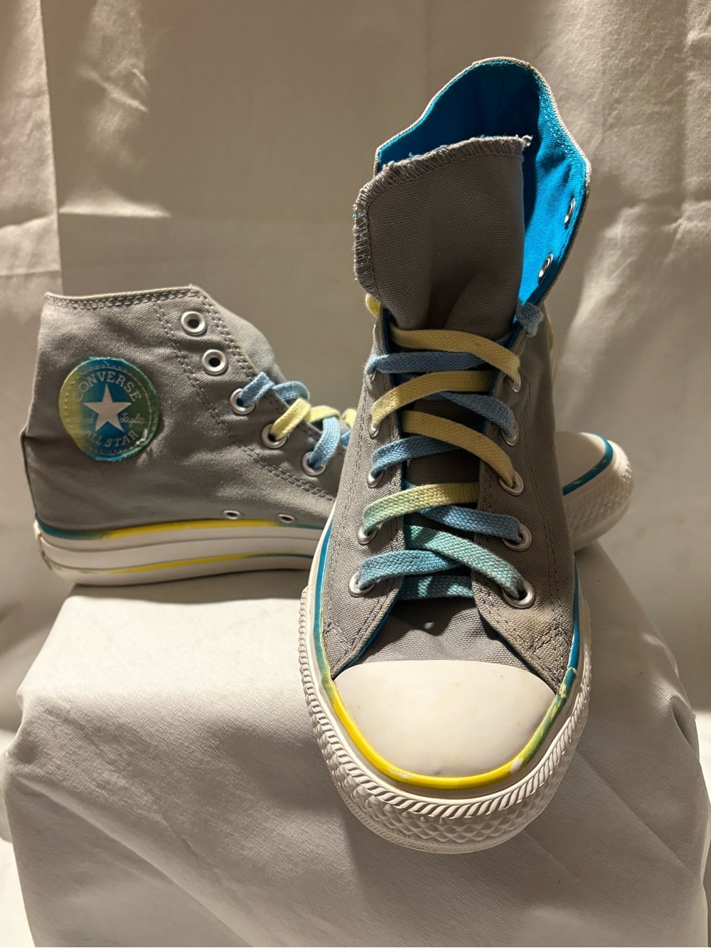 Converse Chuck Taylor All Star, Hi-Top, grey multicolor, US size 8 M/ 10 W